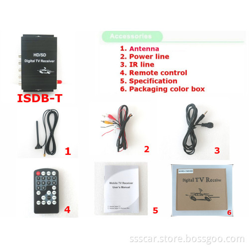 Car ISDB-T Receiver for Brazil, Peru, Argentina, Chile...with 250km/H Freeview Television